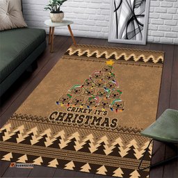Wombat Christmas Tree Area Rug Australia Merry Xmas Simple Style