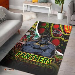 Penrith Panthers Area Rug Strong Panthers Legend With Special Aboriginal Style