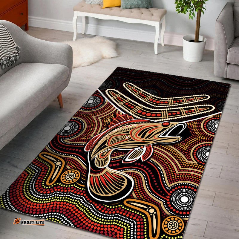 Fishing Aboriginal Area Rug No.2