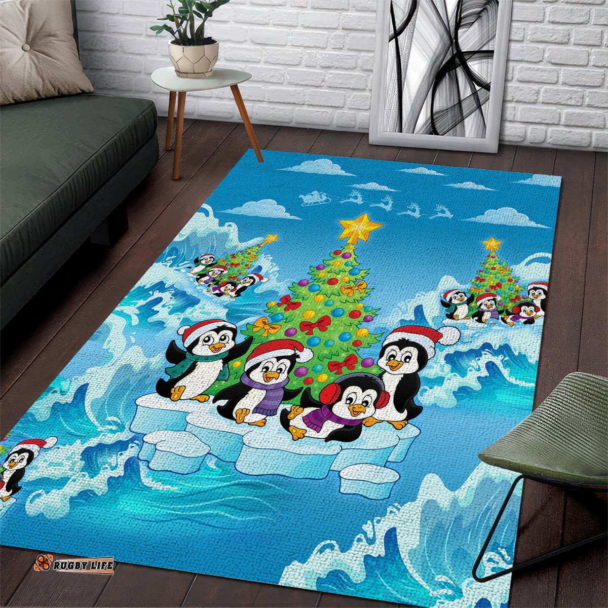 Its Penguin ing To Look A Lot Like Christmas Area Rug