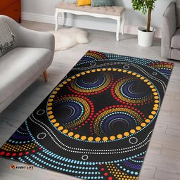 Aboriginal Area Rug Dreamtime Dot Painting Aboriginal Style