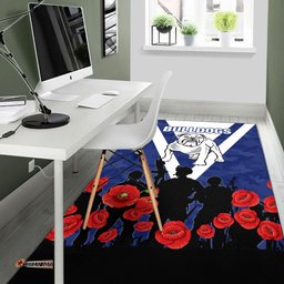 canterbury bankstown bulldogs anzac day camo area rug tee aussie