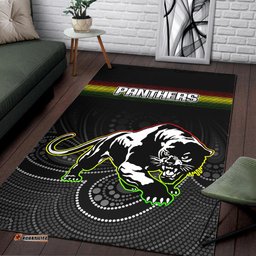 black panthers rugby league aboriginal area rug tee aussie