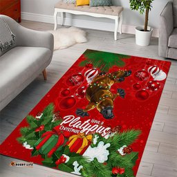 Platypus Lover Area Rug Australia Merry Christmas Aboriginal