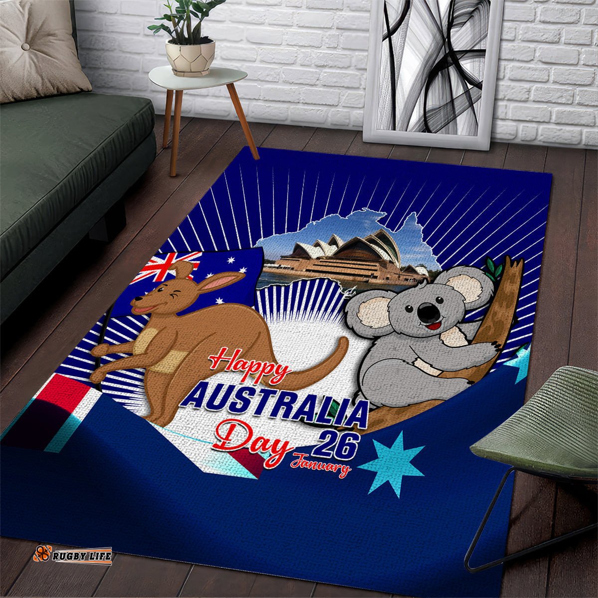 Australia Day Area Rug 2024 Proud To Be Australian Flag Color