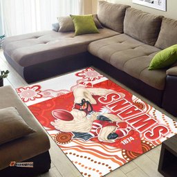 Sydney Swans Aboriginal Style Area Rug