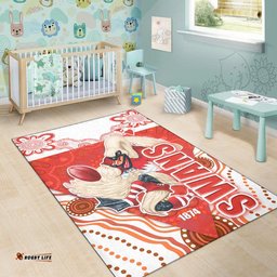 Sydney Swans Aboriginal Style Area Rug