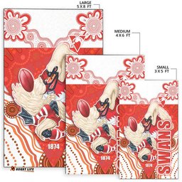 Sydney Swans Aboriginal Style Area Rug