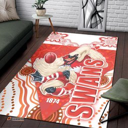 Sydney Swans Aboriginal Style Area Rug