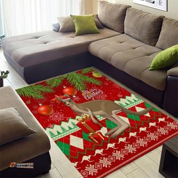 Australia Christmas Area Rug Aussie Kangaroo Santa Merry Xmas
