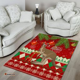 Australia Christmas Area Rug Aussie Kangaroo Santa Merry Xmas