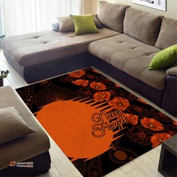 Scorchers Cricket Never Forget Custom Area Rug ANZAC Day with Poppy Aboriginal