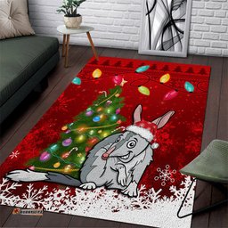 Australia Christmas Area Rug Aussie Bilby Santa Merry Xmas