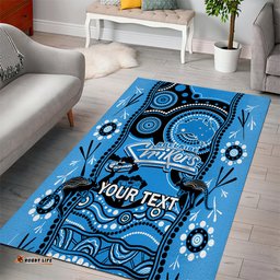 Custom Adelaide Strikers Cricket Area Rug Happy Australia Day Aboriginal Art