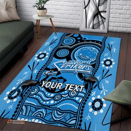 Custom Adelaide Strikers Cricket Area Rug Happy Australia Day Aboriginal Art