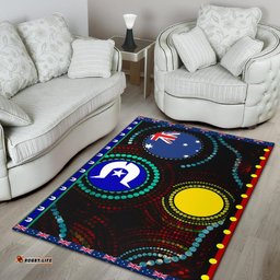 area rug aboriginal dot patterns flag tee aussie