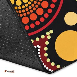 Aboriginal Area Rug Australia Aboriginal Lives Matter Flag Circle Dot Painting Art