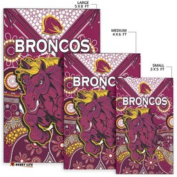 broncos rugby area rug indigenous pattern artsy ver.01 tee aussie