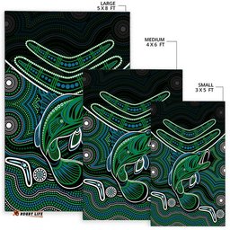 Fishing Aboriginal Area Rug No.3