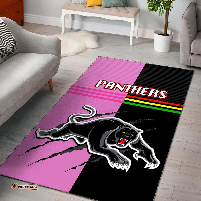 Panthers Rugby Area Rug Mix Color Jersey