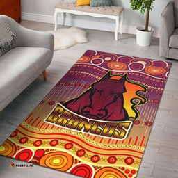 Broncos Rugby Area Rug Horse Aboriginal Patterns Area Rug