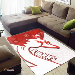 Sydney Football Area Rug Swans 1874 Dot Painting Artsy Ver.02