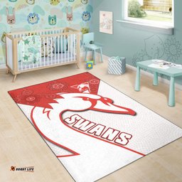 Sydney Football Area Rug Swans 1874 Dot Painting Artsy Ver.02
