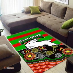 Rabbitohs Rugby Area Rug Aboriginal Basic Style