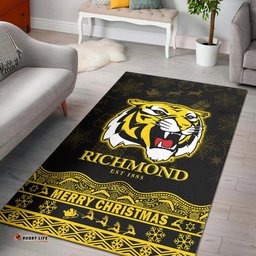 Richmond Tigers Unique Winter Season Area Rug Tigers Merry Christmas No2