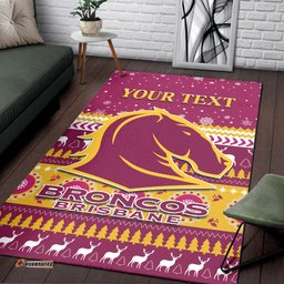 custom personalised broncos aboriginal area rug christmas brisbane tee aussie