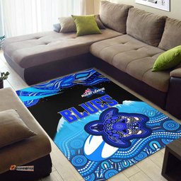 Blues Rugby Area Rug Blues Rugby League Turtle and Mountain Aboriginal Culture Rug