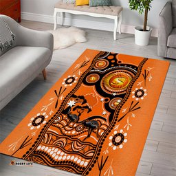 Perth Scorchers Cricket Area Rug Happy Australia Day Aboriginal Art