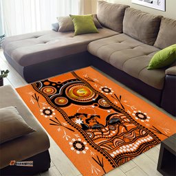 Perth Scorchers Cricket Area Rug Happy Australia Day Aboriginal Art