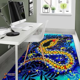 Aboriginal Area Rug Indigenous Crocodile