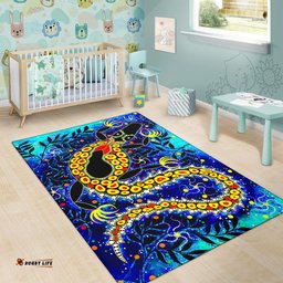 Aboriginal Area Rug Indigenous Crocodile