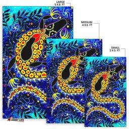 Aboriginal Area Rug Indigenous Crocodile