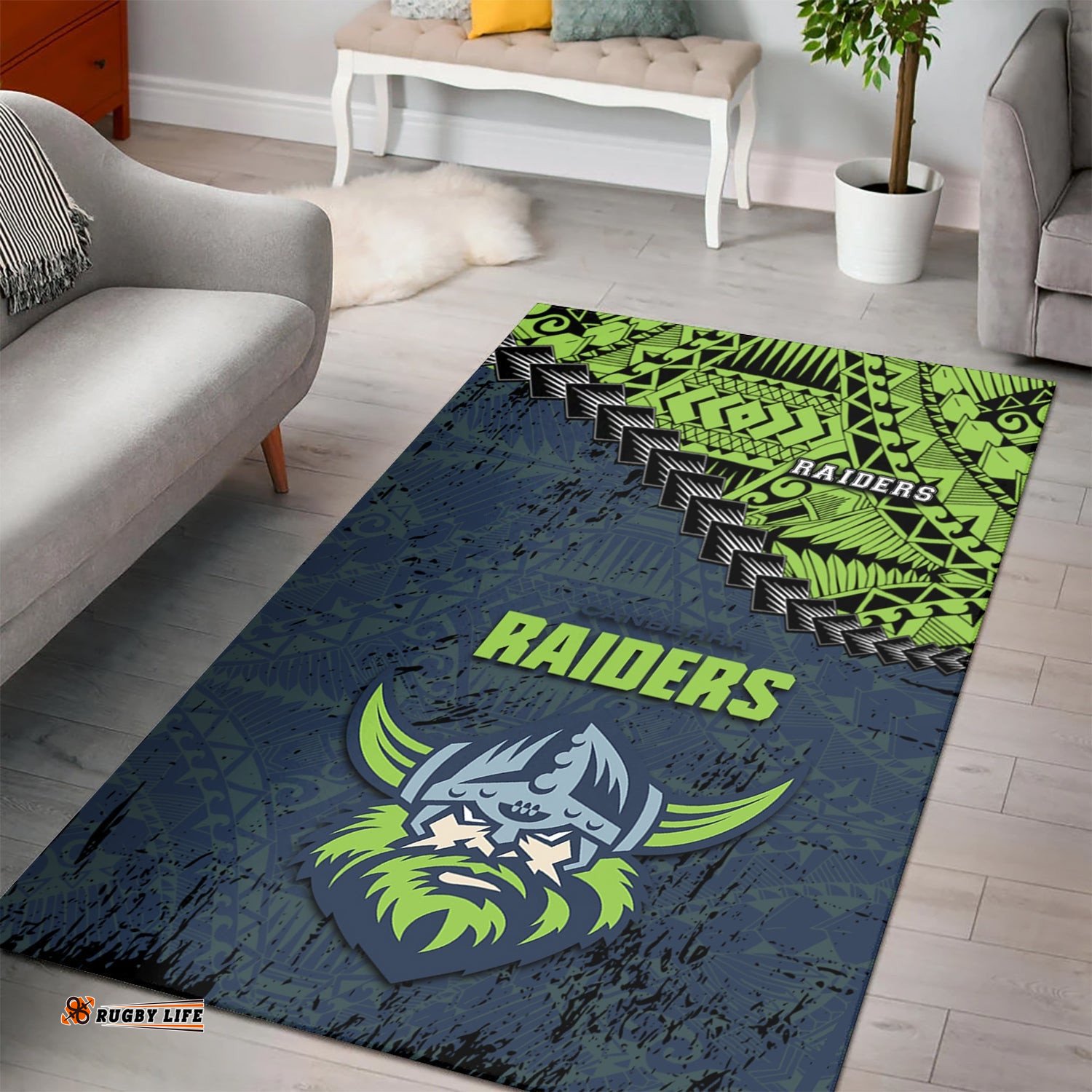 canberra raiders area rugs grunge polynesian tattoo nrl tee aussie