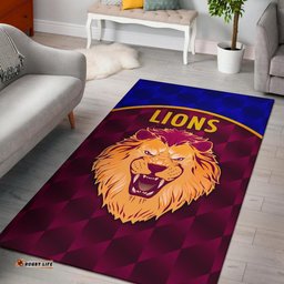 Brisbane Lions Area Rug Powerful