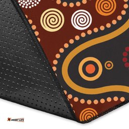 Area Rug Aboriginal Dot Painting Depicting Connection Concept