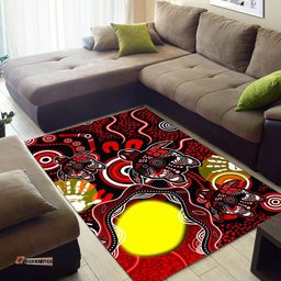 Aboriginal Flag NAIDOC Turtle Area Rug