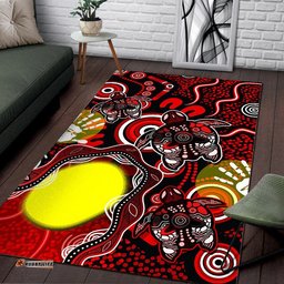 Aboriginal Flag NAIDOC Turtle Area Rug