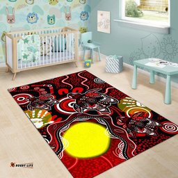Aboriginal Flag NAIDOC Turtle Area Rug