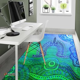 Aboriginal Torres Strait Islands Area Rug Wave Vibes
