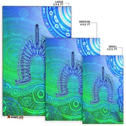 Aboriginal Torres Strait Islands Area Rug Wave Vibes