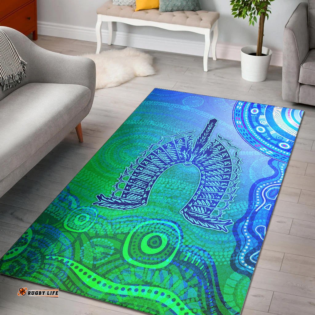 Aboriginal Torres Strait Islands Area Rug Wave Vibes