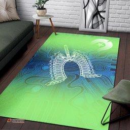 Torres Strait Islands Area Rug Indigenous Dot Painting Art