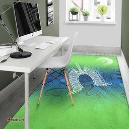 Torres Strait Islands Area Rug Indigenous Dot Painting Art