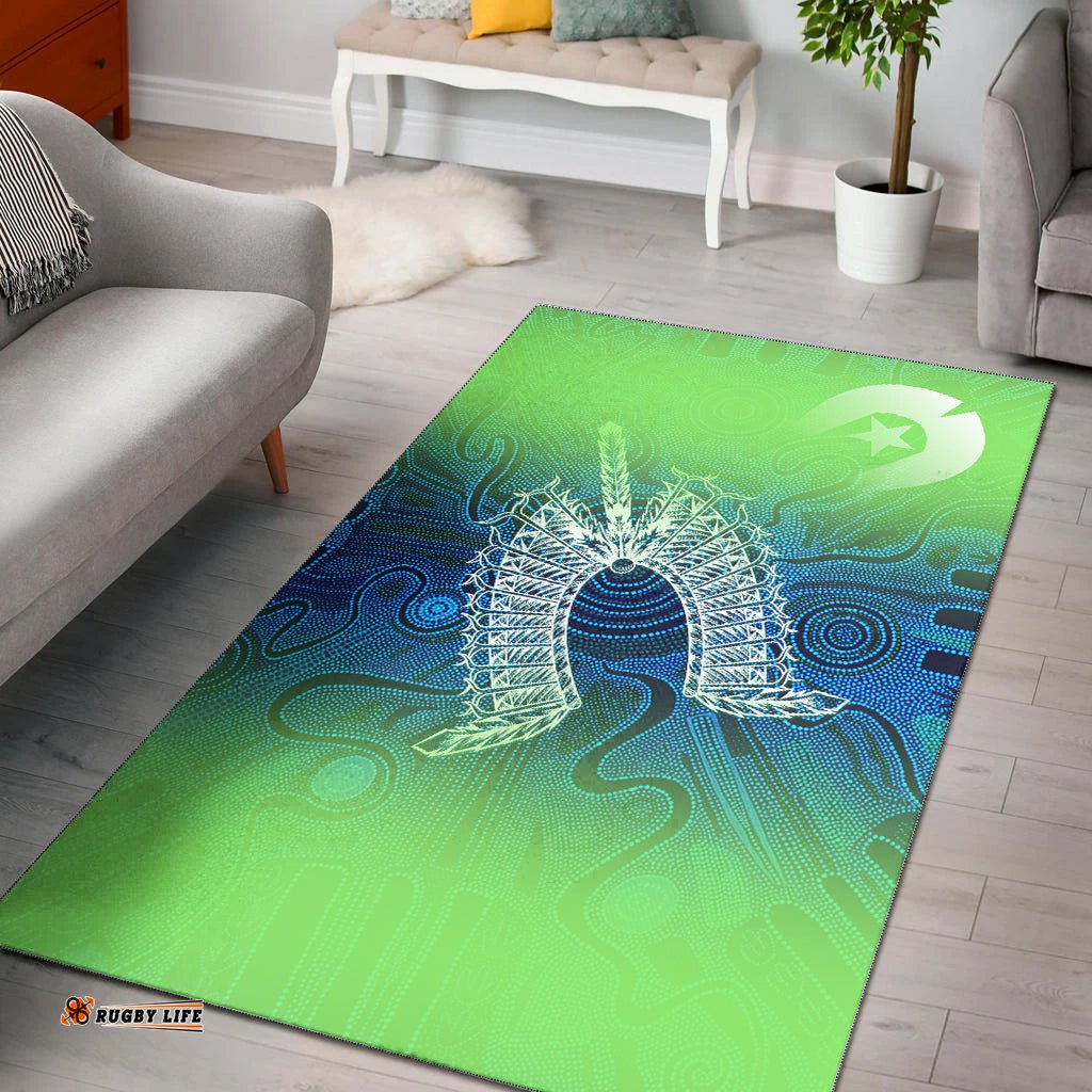 Torres Strait Islands Area Rug Indigenous Dot Painting Art