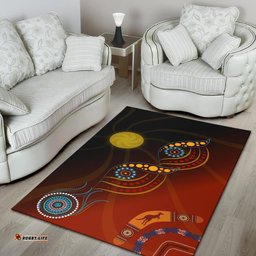 Aboriginal Area Rug Flowers On The Land