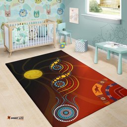Aboriginal Area Rug Flowers On The Land